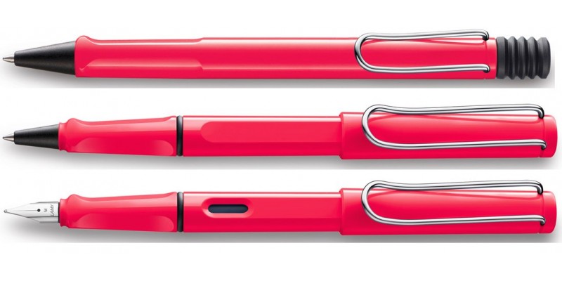 Lamy Safari Neon Coral Set 