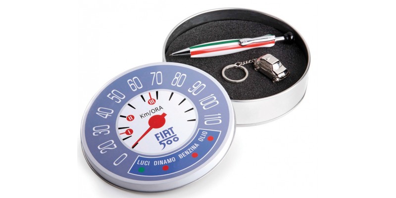 Penna Fiat 500 Tricolore  con Portachiavi
