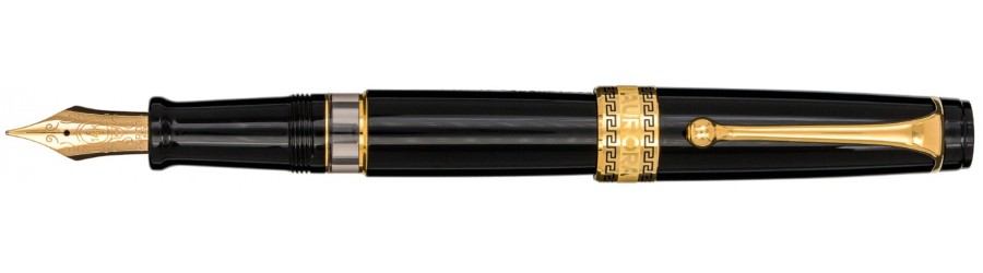 Aurora Optima Resin Black Gold - Fountain Pen 