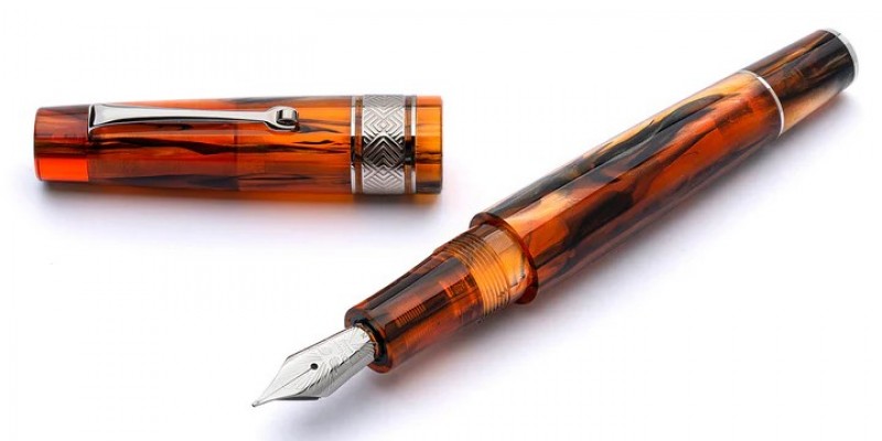 Leonardo Supernova Stilografica - Caramel - Silver