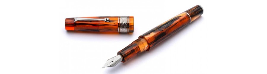 Leonardo Supernova Stilografica - Caramel - Silver