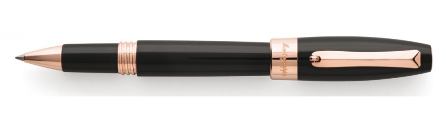 Montegrappa Fortuna Roller - Black & Rose Gold