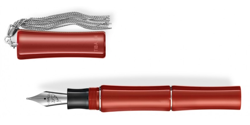 Tibaldi Bamboo Stilografica Rossa